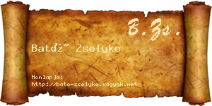 Bató Zselyke névjegykártya